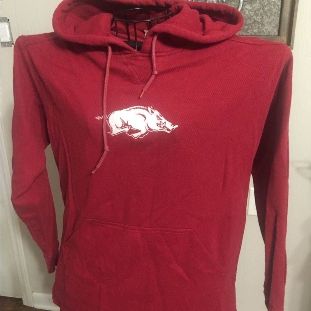 ❤️ Houndstooth Arkansas hoodie size medium college football Long‎ sleeve